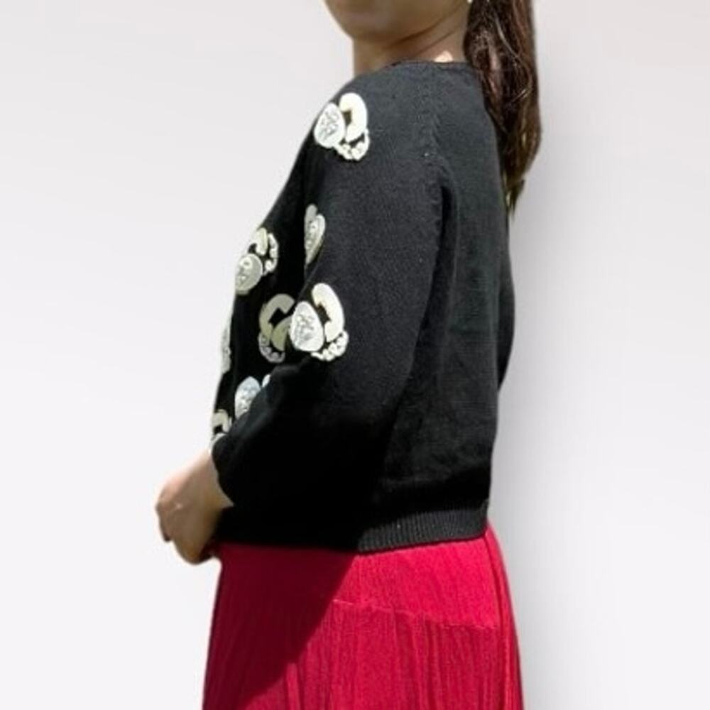 Michael Simon Vintage‎ 3/4 Sleeve Telephone Cardigan Size S - Picture 4 of 8